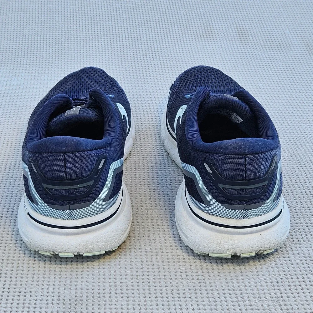 Brooks Ghost 15 Mens 9.5 Wide D Navy Blue Running Shoes 1203801D450 Sneaker